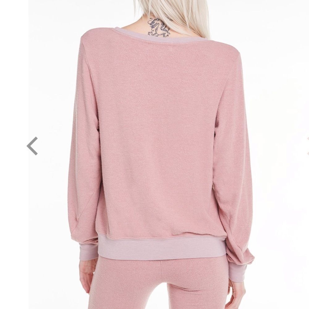 NWT Wildfox Baggy Beach Jumper in Pink Crush - Picture 5 of 6